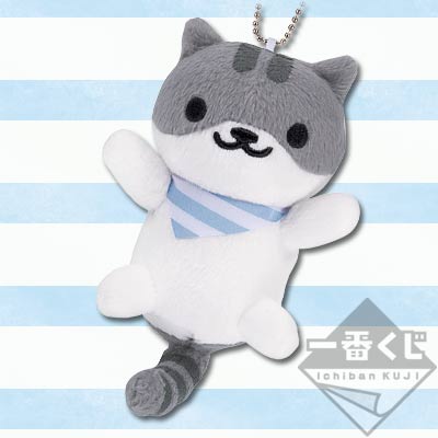 「一番賞」貓咪收集-～快樂夏日～-F賞-西洛薩巴 絨毛娃娃鑰匙圈