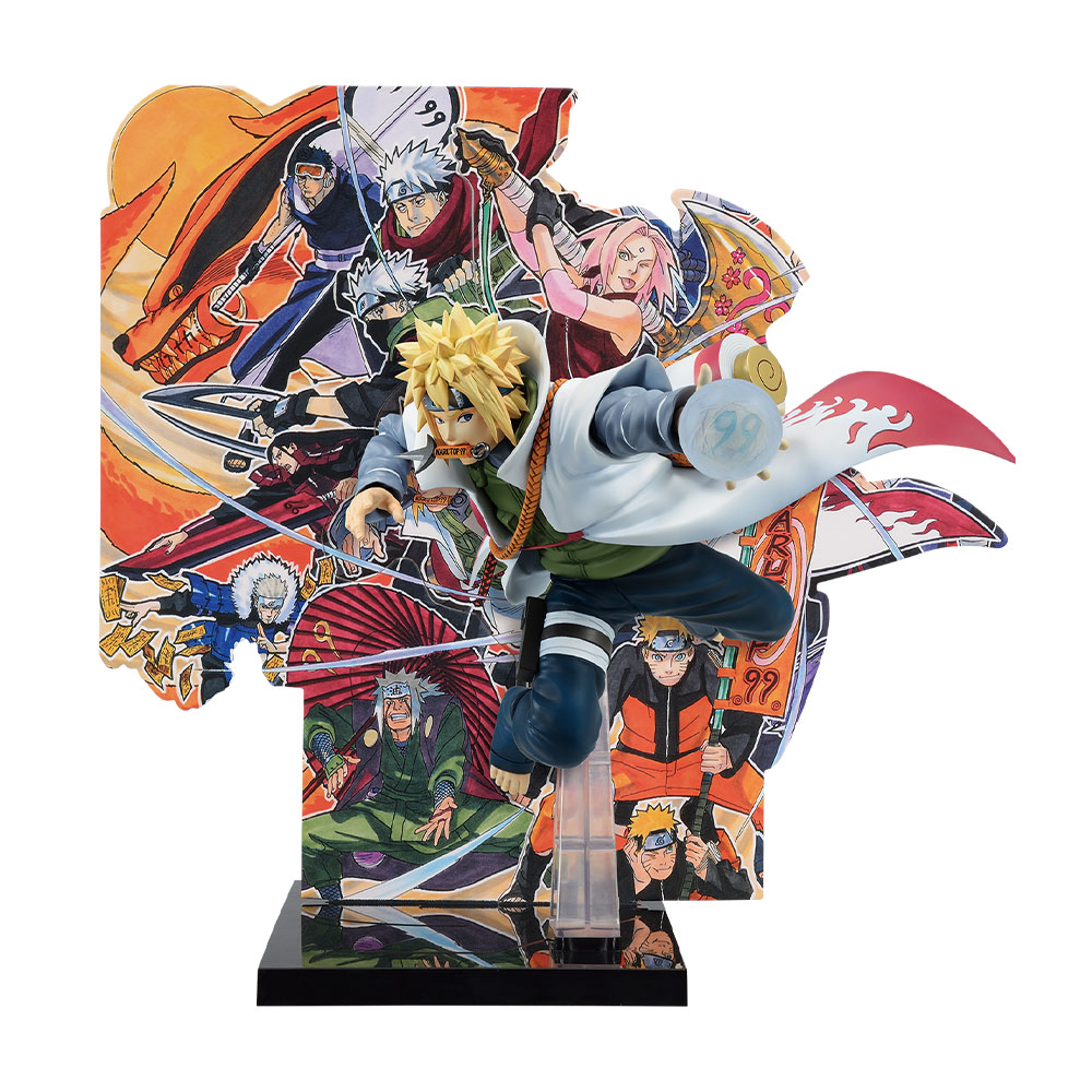 「一番賞」火影忍者-P99 -豪華絢爛忍絵巻--B賞-波風湊 公仔（NARUTOP99紀念 岸本斉史新繪插畫背景面板附屬）