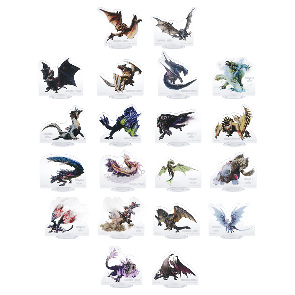 「一番賞」魔物獵人 20週年紀念-魔物獵人 20th Anniversary-G賞-壓克力立牌 ～歴代梅伊恩Mon星～