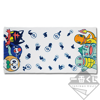「一番賞」『寶可夢 太陽·月亮』発売記念Pokémon Collection賞　1996→2016-E賞-旅途的夥伴們毛巾