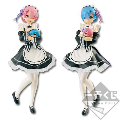 「一番賞」Re:從零開始的異世界生活-～Happy Birthday REM&RAM!～-A賞-雷姆與拉姆的公仔