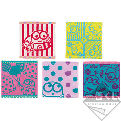 「一番賞」神偷奶爸-～小小兵☆CANDY COLOR～-D賞-提花小方巾