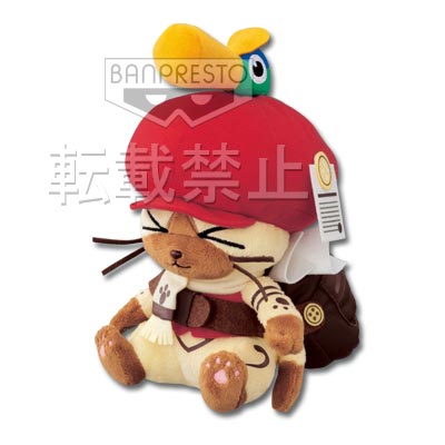「一番賞」魔物獵人3-（Tri）G-E賞-郵便屋先生隨從貓絨毛娃娃