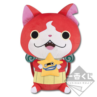 「一番賞」妖怪手錶-明星登場！USA兔-C賞-吉胖喵 閃亮星星絨毛娃娃