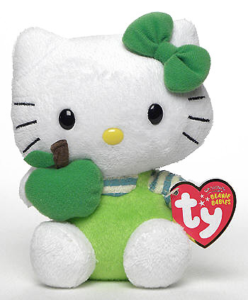 Hello Kitty - Beanie Babies - Green Apple (Ty Inc.)