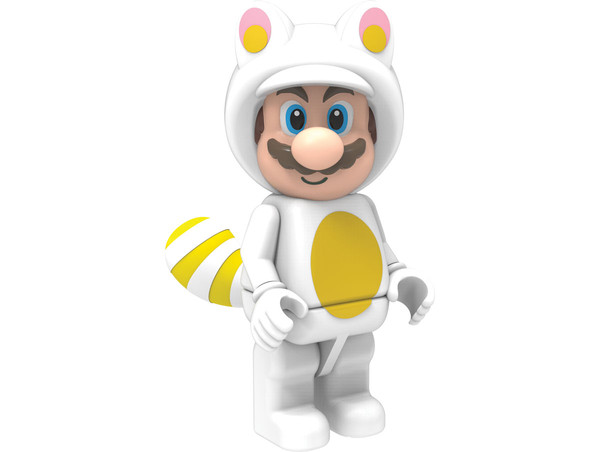 Super Mario Brothers - Mario - K'NEX Super Mario Mystery Figure Bags Series 5 - White Tanooki (K'NEX)