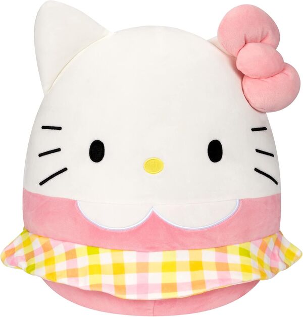 Sanrio Characters - Hello Kitty - Squishmallows - Gingham Skirt (Kellytoy)