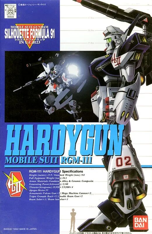 Kidou Senshi Gundam Silhouette Formula 91 in UC 0123 - RGM-111 Hardygun - 1/100 (Bandai)