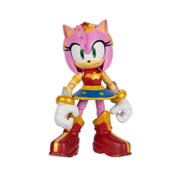 DC Universe - DC x Sonic the Hedgehog - Sonic the Hedgehog - Sonic the Hedgehog (IDW) - Amy Rose - Wonder Woman - DC x Sonic the Hedgehog 5" Figure (Wave 1) - Amy as Wonder Woman (Jakks Pacific)