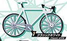 Capsule Toy Road Bike (1) - Miniature - Puchi Sample Series - Classic White (Re-Ment)