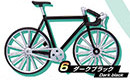 Capsule Toy Road Bike (6) - Miniature - Puchi Sample Series - Dark Black (Re-Ment)