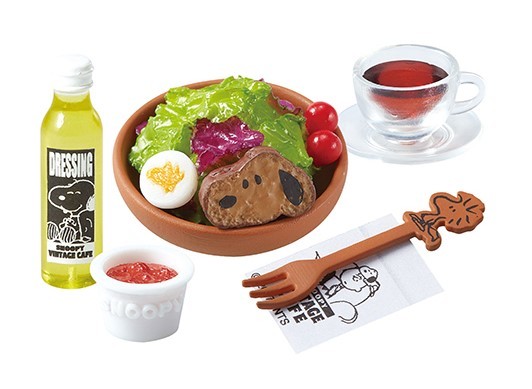 Peanuts - Charlie Brown - Snoopy - Woodstock - Miniature - Snoopy Vintage Cafe - 7 - Salad Bowl (Re-Ment)