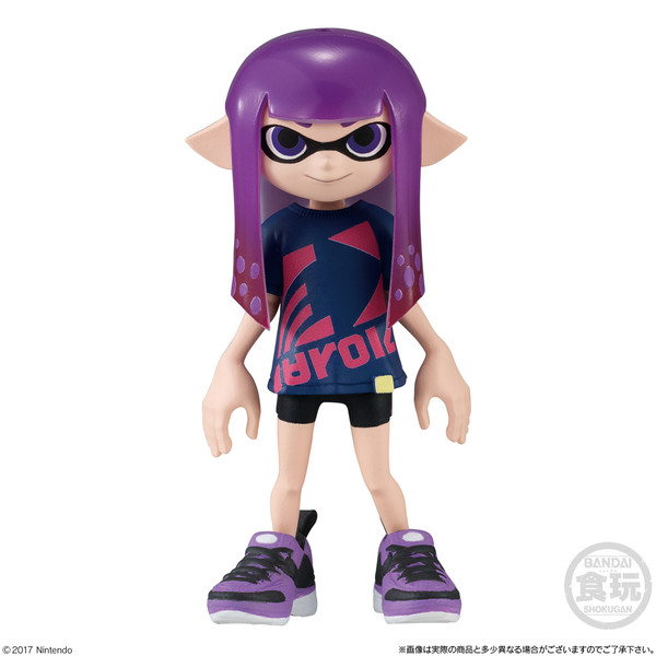 Splatoon 2 - Inkling - Bandai Shokugan - Candy Toy - Kisekae Gear Collection 3 - Girl, Neon Purple (Bandai)